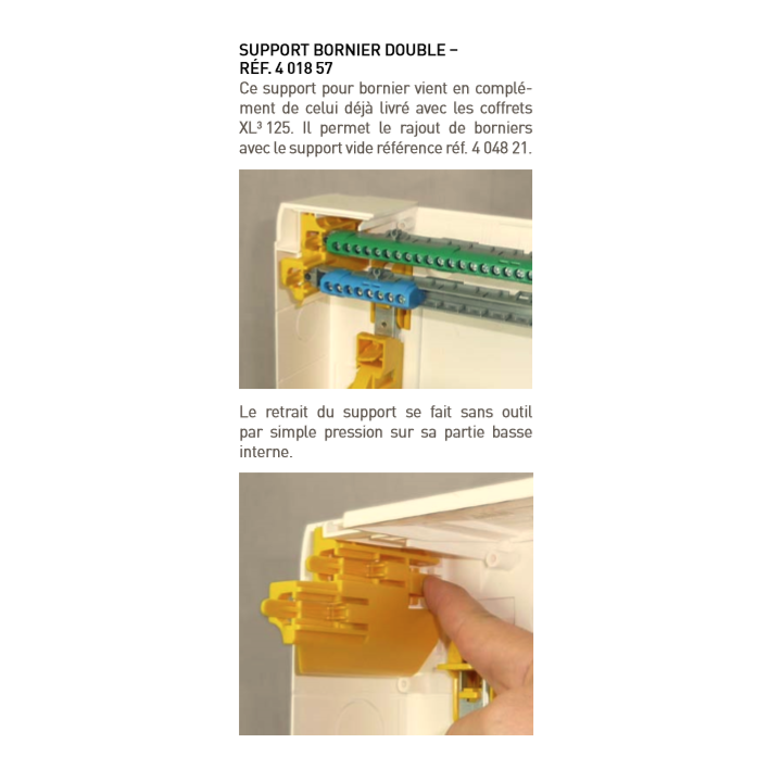 Legrand - Support de fixation pour borniers (jeu de 2) - pour coffrets XL³ 125 - 401857