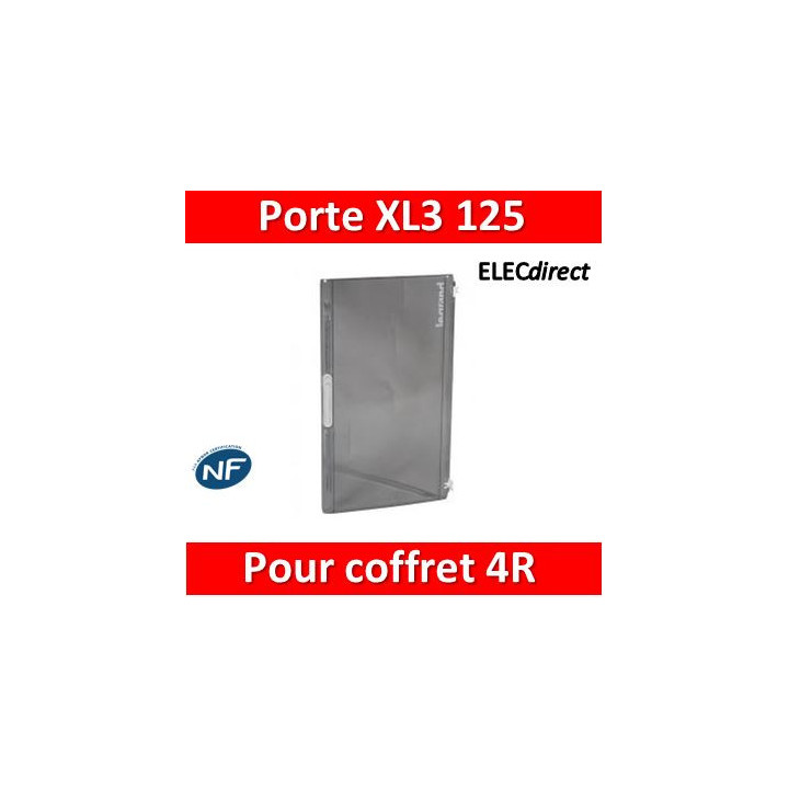 Legrand - Porte transparente XL³ 125 - IP 40-IK 09 pour coffret 4 rangées 401614 - 401874