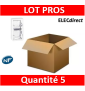 Legrand Mosaic - LOT de 5 Cadres saillie 2 postes - 2 x 2 modules - vertical - Réf : 080282x5