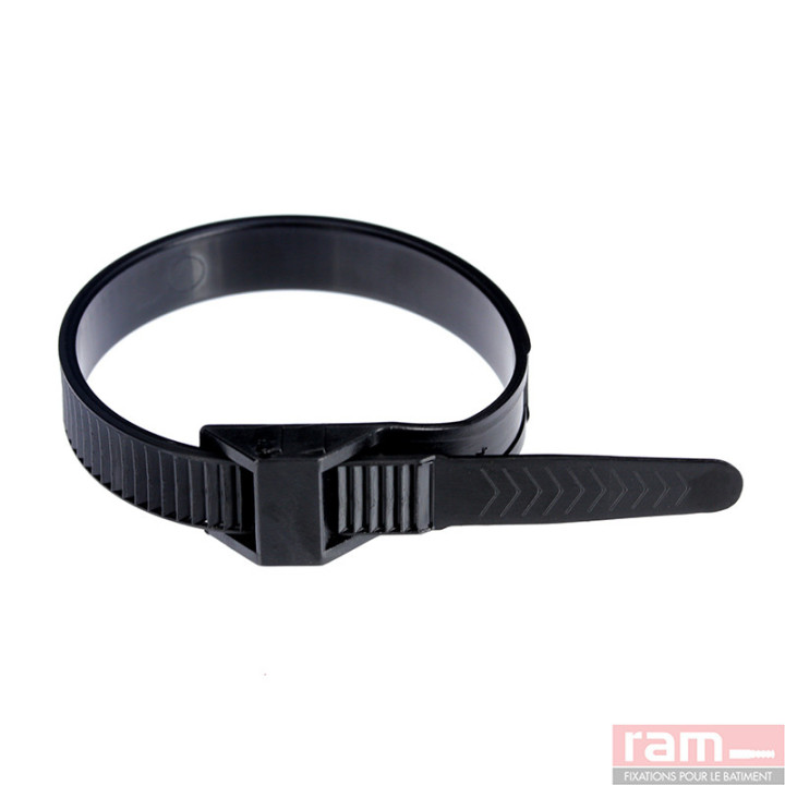 Ram - Collier de fixation nylon - noir - 360x9 - Fixation PRO - boîte de 100 - 59136