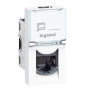 Legrand Prise RJ 45 Prog Mosaic - Cat.6A - STP - Blindage métal - 1 mod - blanc - Réf : 076573