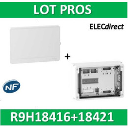 Schneider - Habillage + Porte + Platine pour Disjoncteur branchement + compteur - R9H18416+R9H18421