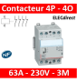 Legrand - Contacteur de puissance bobine 230 V~ - 4P - 250 V~ - 63 A - 4O - 3 mod - 412557