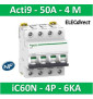 Schneider - Acti9 - iC60N - Disjoncteur - 4P - 50A - 6kA - courbe C - Réf : A9F77450