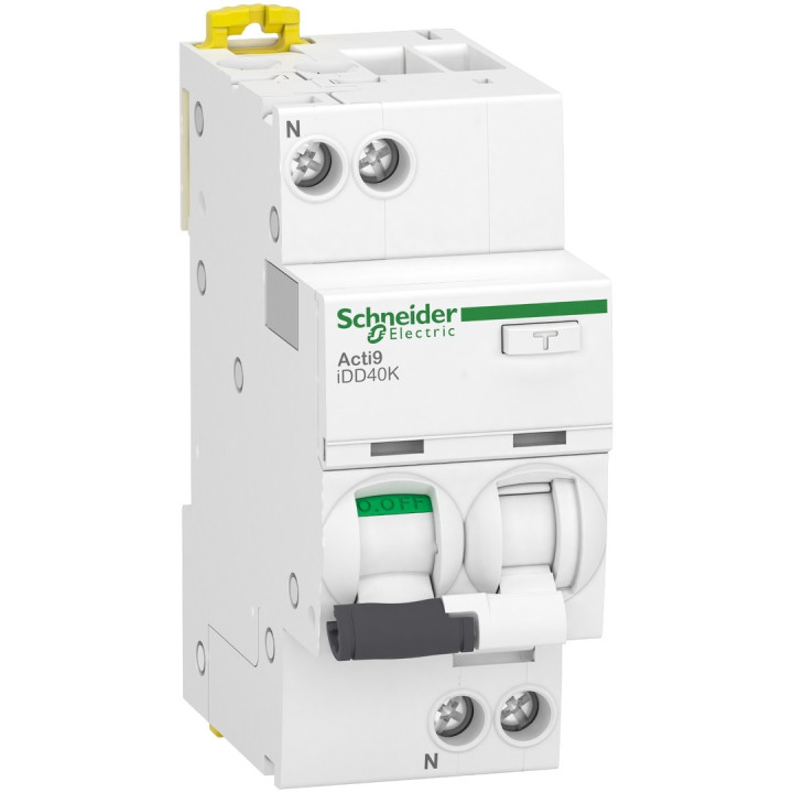 Schneider - Acti9 - iDD40K - Disj diff - 20A - 1P+N - type AC - 4,5kA - 300mA - Réf : A9DK5620