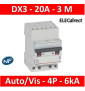 Legrand - Disjoncteur DX3 - auto/vis - 4P - 400 V - 20A - 6kA - courbe C - 3M - 406920