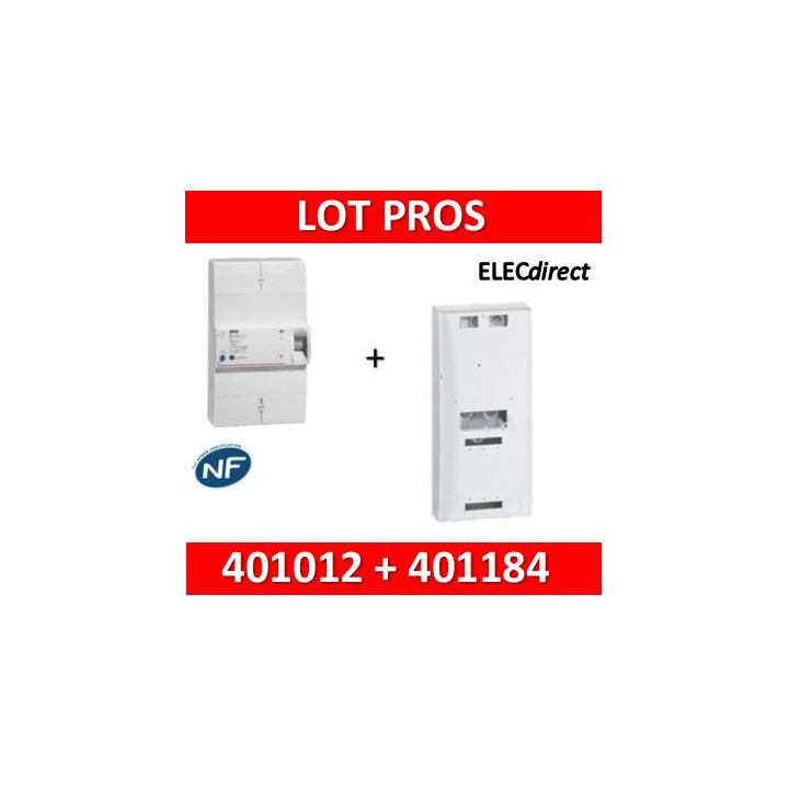 Legrand - Disjoncteur de branchement ERDF 10/30A Sélectif + platine disjoncteur tripolaire - 401012+401184