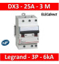 Legrand - Disjoncteur DX³ 4500 - vis/vis - 3P - 400 V~ - 25A - 6kA - courbe C - 406894