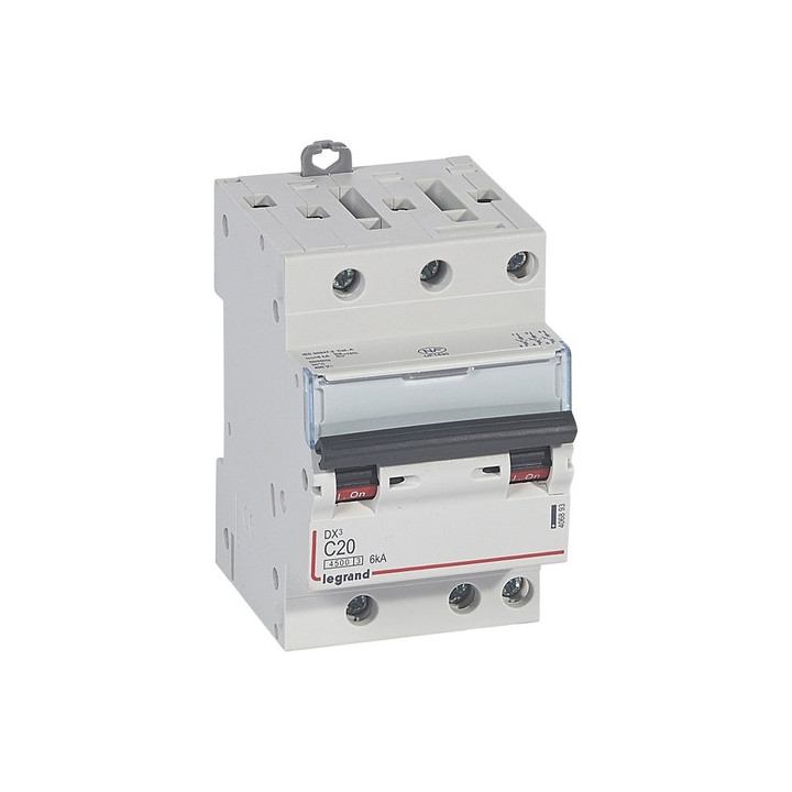 Legrand - Disjoncteur DX³ 4500 - vis/vis - 3P - 400 V~ - 20A - 6kA - courbe C - 406893