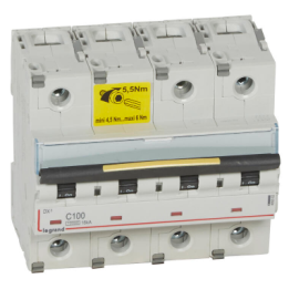 Legrand - Disjoncteur - 100A 4P 16kA - courbe C - 6M - 409363