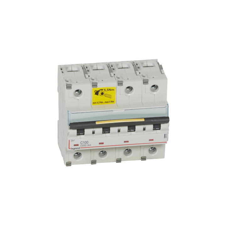 Legrand - Disjoncteur - 100A 4P 16kA - courbe C - 6M - 409363