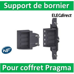 Schneider - Pragma - kit support de bornier latéral - 4 blocs de large - avec supports - PRA90053