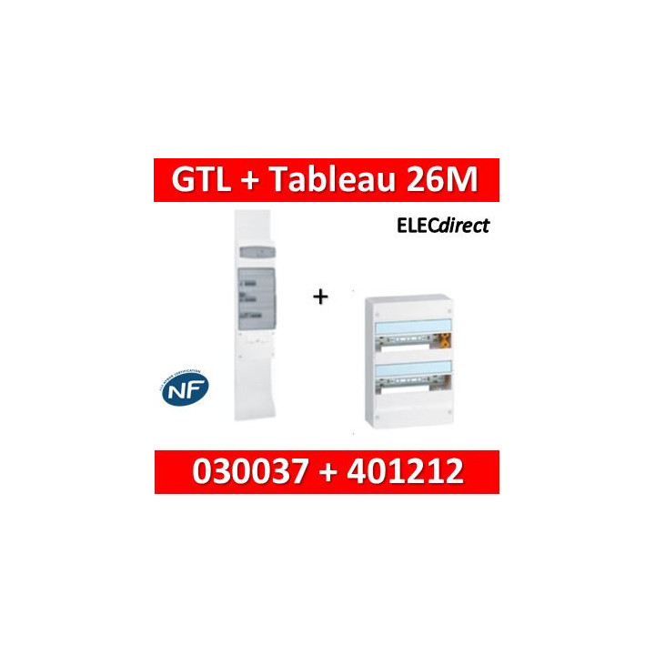 Legrand - Kit GTL 13M complet + tableau 26M - 030037+401212
