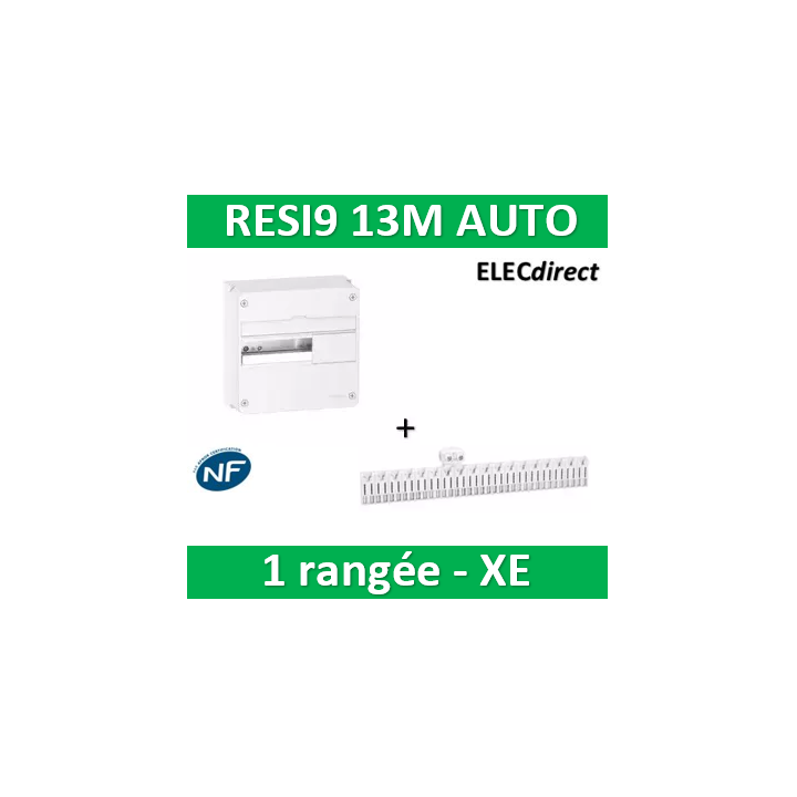 Schneider - Resi9 - coffret 13M - 1R + peignes PH+N Schneider - AUTO XE - R9H13401+R9EXHC13