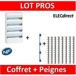 Legrand - LOT - Coffret DRIVIA 72M + 8 peignes horizontaux + 1 peigne vertical - Réf : 401224+404928+405002