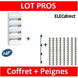 Legrand - LOT - Coffret DRIVIA 52 M + peigne V/H - 401214+405002+404926x8