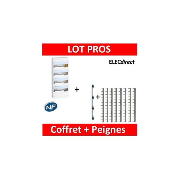 Legrand - LOT - Coffret DRIVIA 52 M + peigne V/H - 401214+405002+404926x8