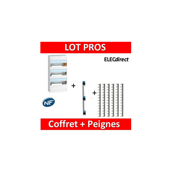 Legrand - LOT - Coffret DRIVIA 39 M + peigne V/H - 401213+405001+404926x6