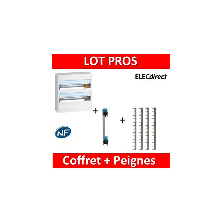 Legrand - LOT - Coffret DRIVIA 36 M + peigne H/V - 401222+404928x4+405000