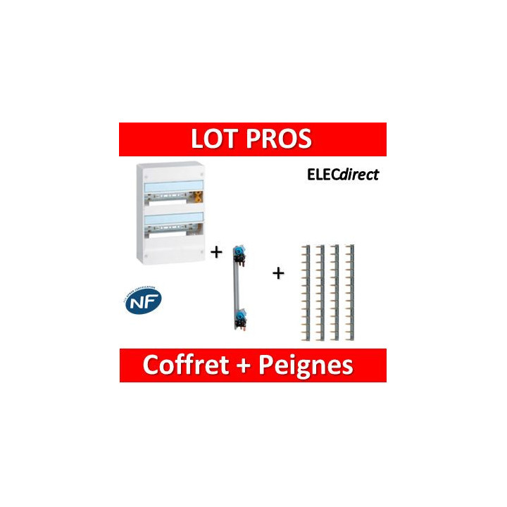 Legrand - LOT - Coffret DRIVIA 26 M + peigne V/H - 401212+405000+404926x4