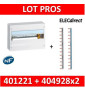 Legrand - Coffret DRIVIA 18 Modules - 1R de 18M + peignes PH+N - largeur 355mm - 401221+404928x2
