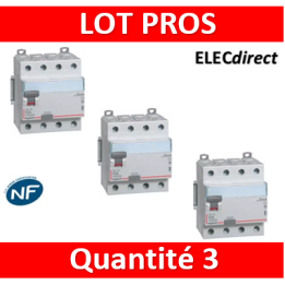LEGRAND - Interrupteur différentiel DX3-ID 4P 40A - 30mA - A - 411675x3