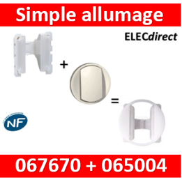 Legrand - Voyant à bornes - Témoin/lumineux + enjoliveur pour couronne lumineuse - 067670+065004