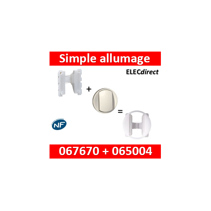 Legrand - Voyant à bornes - Témoin/lumineux + enjoliveur pour couronne lumineuse - 067670+065004
