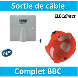 SIB - Sortie de câble 20/32A - à vis dim. 100x100 + Boîte BBC - P11032+38640