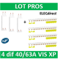Schneider - LOT XP - 80A - Dif. 25/40/63A à Dif. 25/40/63A + peignes Phase+Neutre - R9PXVx3+R9PXH213x4