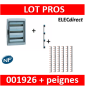 Legrand - Coffret étanche Plexo 54 modules - 3 rangées - IP65/IK09 + peigne vertical + peignes Hori. - 001926+405004+404928x6