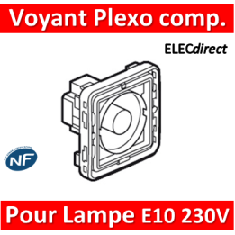 LEGRAND - Voyant  Plexo composable gris/blanc - pour lampe E10 - 230 V - 069583