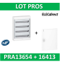 Schneider - Coffret électrique PRAGMA 52 modules - 4R de 13M + porte opaque - PRA13654+PRA16413