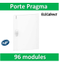 Schneider - Porte opaque blanche coffret PRAGMA IP40/IK09 - 4 rangées 24 modules - PRA16424
