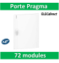 Schneider - Porte opaque blanche coffret PRAGMA IP40/IK09 - 3 rangées 24 modules - PRA16324