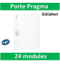 Schneider - Porte opaque blanche coffret PRAGMA IP40/IK09 - 1 rangée 24 modules - PRA16124