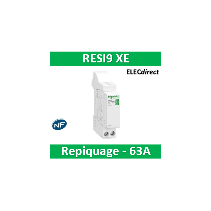 Schneider - Resi9 xe - module de repiquage - 63a - embrochable - LOT DE 2 R9EXR