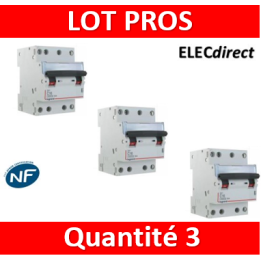 Legrand - Disjoncteur 4P DX3 - 32A - 6kA - courbe C - 406913x3