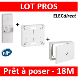 Legrand - Disjoncteur de branchement EDF 18M + platine + habillage + porte - 401051+401191+401189