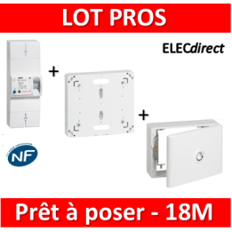 Legrand - Disjoncteur de branchement EDF 18M + platine + habillage + porte - 401000+401191+401189