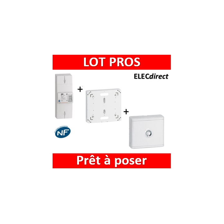 Legrand - Disjoncteur de branchement EDF + platine + habillage + porte - 401006+401191+401185