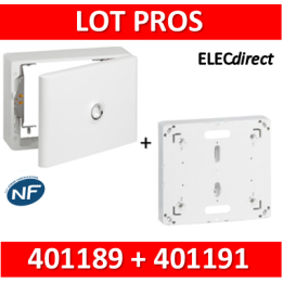 Legrand - LOT - Platine pour Disjoncteur branchement Seul - DRIVIA 18M + habillage + porte - 401191+401189