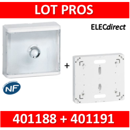 Legrand - LOT - Platine pour Disjoncteur branchement Seul - DRIVIA 13M + habillage + porte - 401191+401188