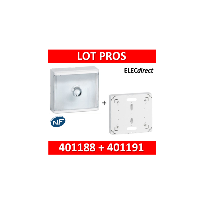 Legrand - LOT - Platine pour Disjoncteur branchement Seul - DRIVIA 13M + habillage + porte - 401191+401188