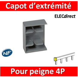 Legrand - Capot d'extrémités pour peigne HX³ tétrapolaire/bipolaire équilibré sur 3 phases - 404991