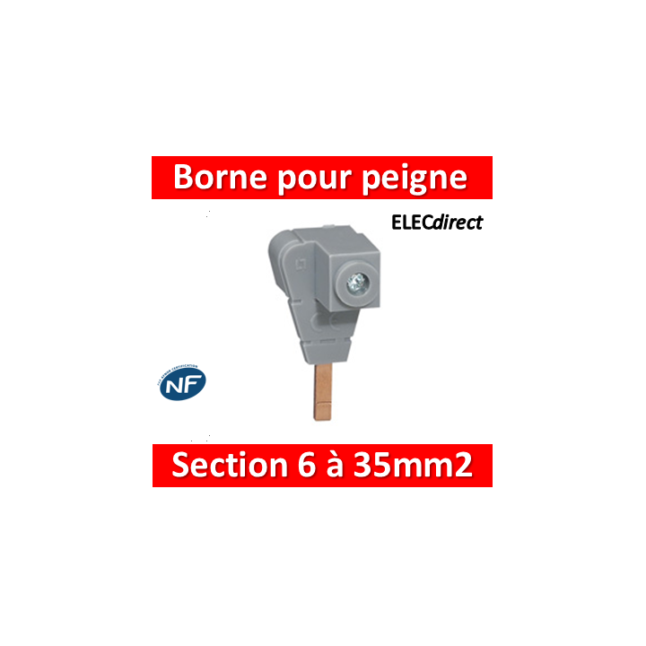 Legrand - Borne de raccordement pour tout peigne - section 6 à 35 mm² - 404906