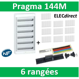 Schneider - Coffret électrique PRAGMA 144 modules - 6 rangées de 24M - PRA10270W