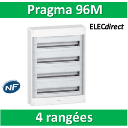Schneider - Coffret électrique PRAGMA 96 modules - 4 rangées de 24M - PRA10268W