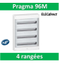 Schneider - Coffret électrique PRAGMA 96 modules - 4 rangées de 24M - PRA10268W
