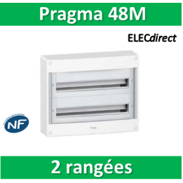 Schneider - Coffret électrique PRAGMA 48 modules - 2 rangées de 24M - PRA10266W